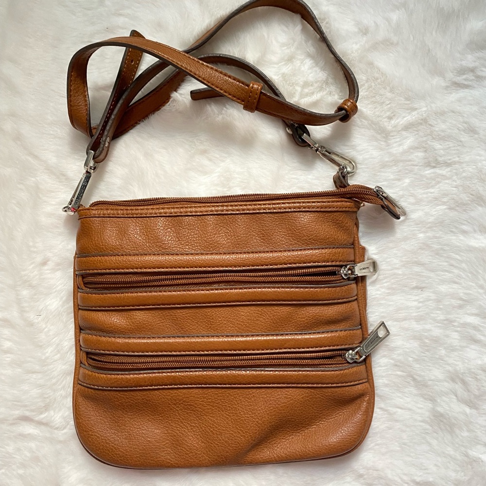 Liz Claiborne brown leather cross body